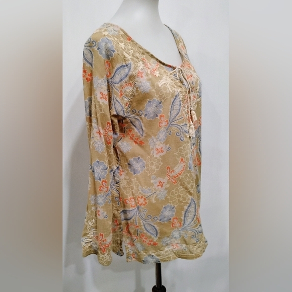 EMBROIDERED FLORAL COTTON TUNIC - Picture 6 of 10
